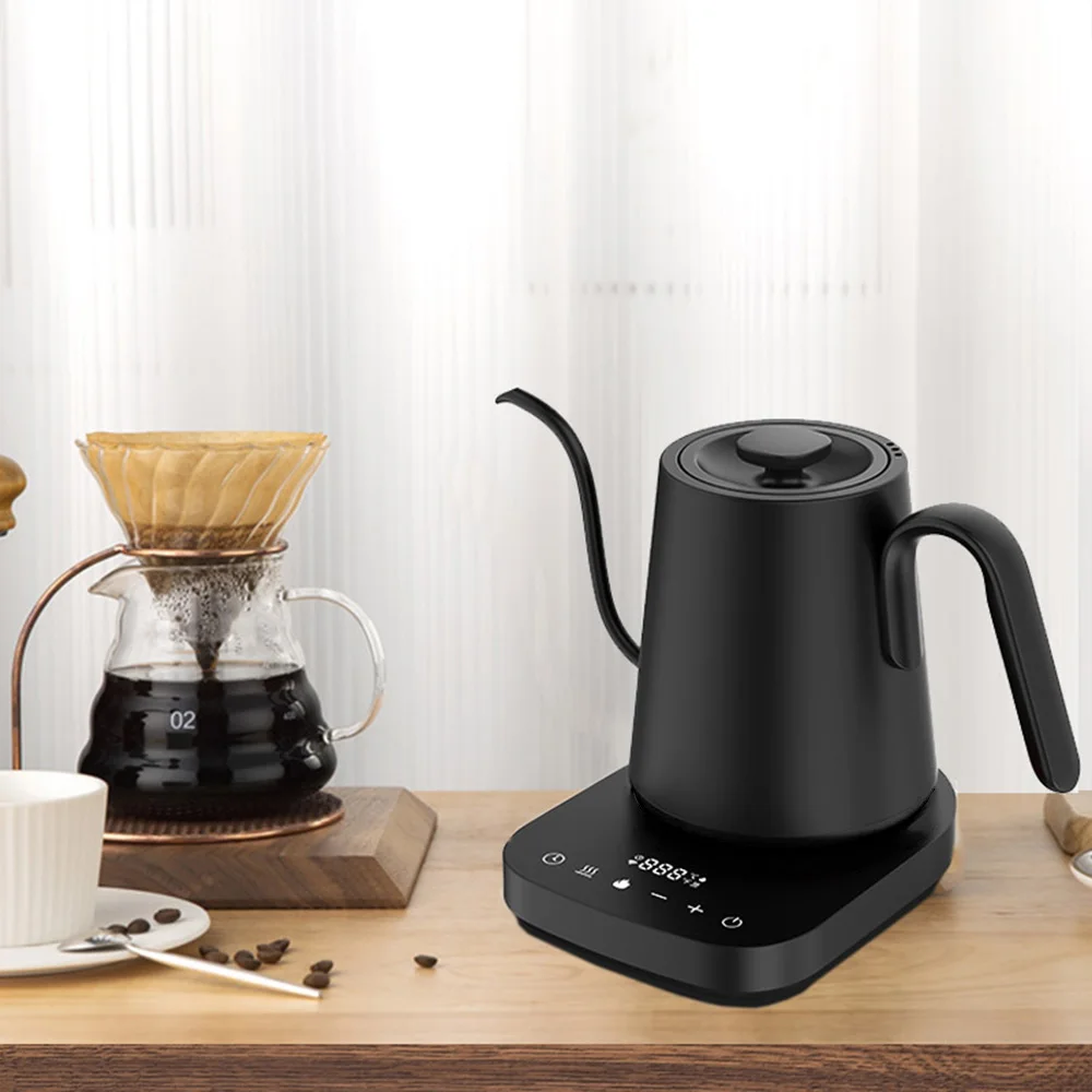 Electric Digital Kettle With Touch Screen Electric Pour Over Coffee Gooseneck Kettle Adjustable Temperature