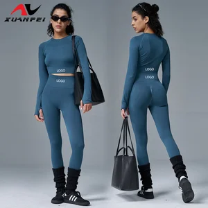 Hot Sale 2-Piece Lightweight Gym Yoga Sets Sportswear Breathable Outdoor Running Pants Sexy Womens Clothing