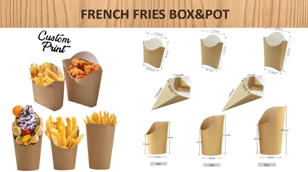 Takeaway Eco Friendly Kraft Paper Cartonboard Food Grade Fast Food ...
