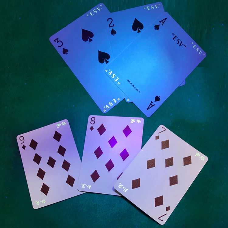 Manufacturing Printing Playing Card Cheating Customization Marked Playing Cards Factory Plastic Luminous Poker Cards