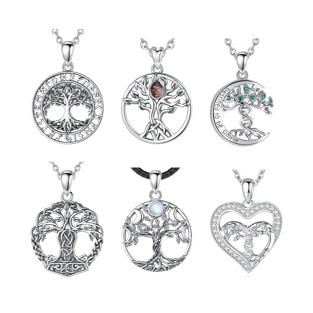  Tree of Life Aromatherapy Necklace, S925 Sterling