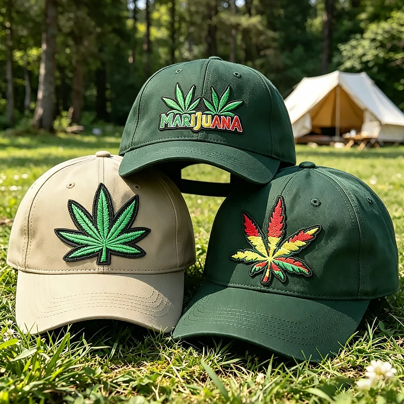 子供用品 Topi bordir daun ganja Jual TOPI 420 BORDIR daun ganja topi 420 bordir daun ganja hijau