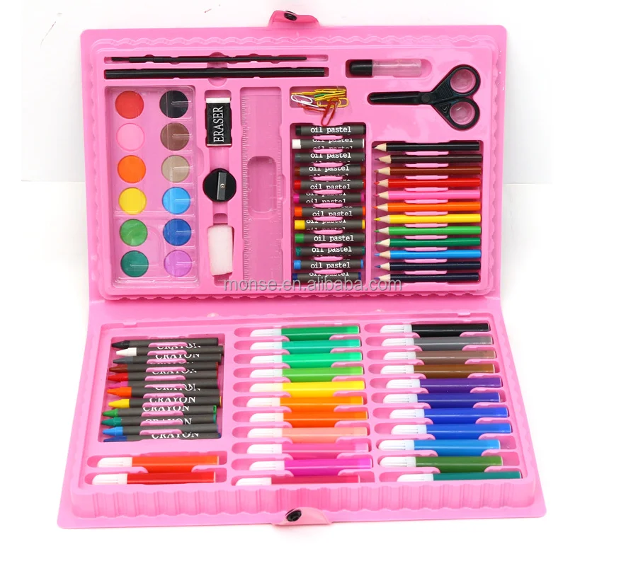 Art 101 Piece Painting Set With Watercolor Paint Brush Crayon Oil ...