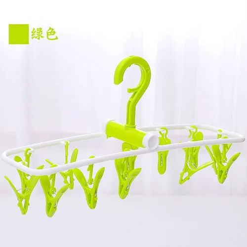 360 Rotating Multi Functional Colorful Candy  12 Clips Hanger  Plastic Drying Rack
