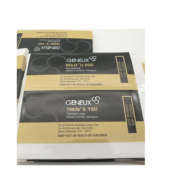 Пользовательские золото фольга горячего тиснения этикетки клей стикер флакон пустой упаковки