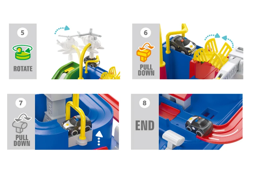 City Rescue Preschool Educational Toy Vehicle Puzzle Car Track Playsets