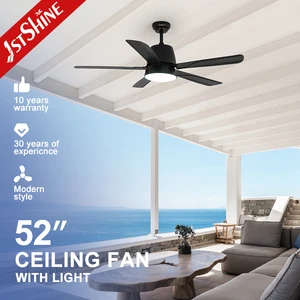 1stshine LED Ceiling Fan Decorative Lighting AC/DC Motor Plastic Blades Ceiling Fan