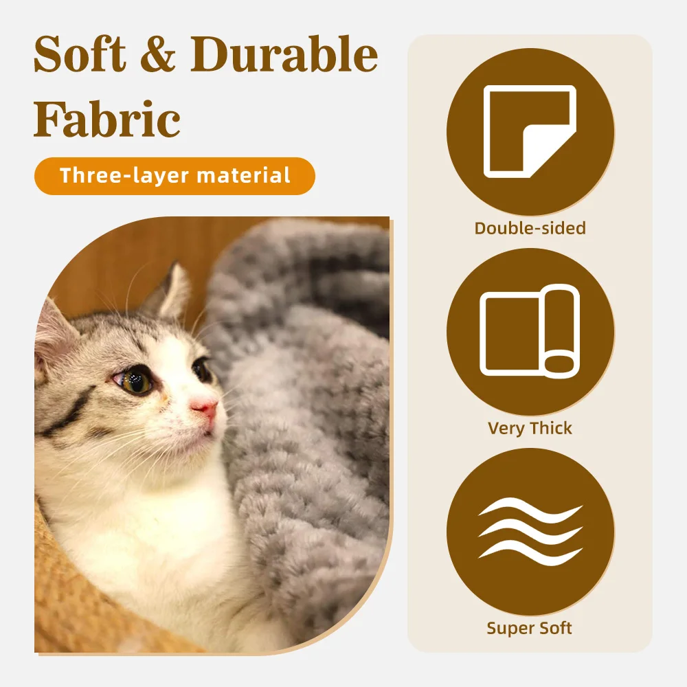 Wholesale Cat Dog Sleeping Cheap Blanket Factory Direct Comfortable Pe - product detail 3
