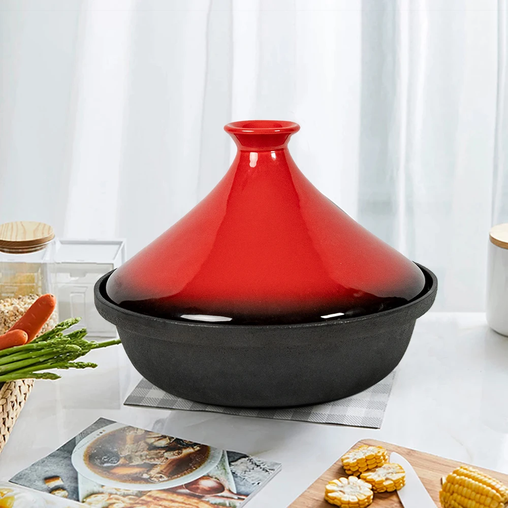 Cookercool Manufactory Direct Cast Iron Enamel Moroccan Ceramic Tagine