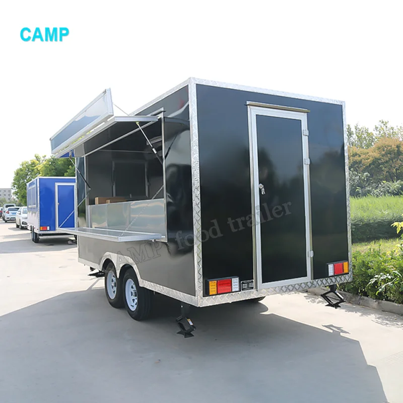 16ft Fast Food Trailers Fully Equipped Food Truck with Full Kitchen Doner Kebab Mobile Food Carts for Sale