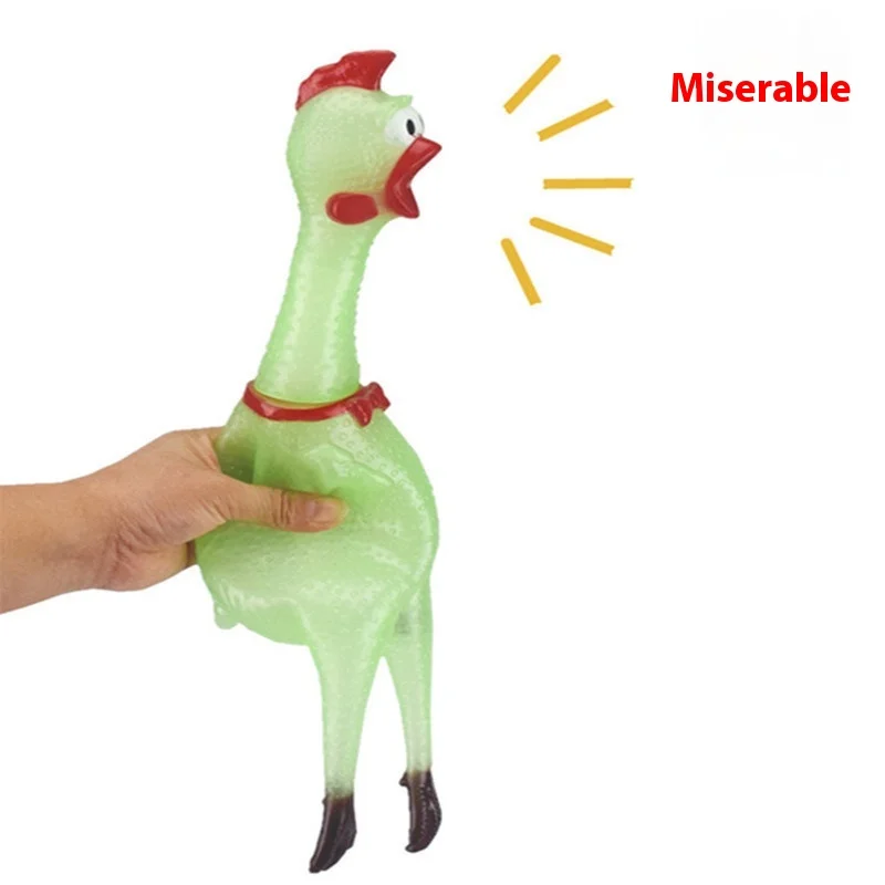 Factory Direct New and Unique Luminous Screaming Chicken Toy Plastic Decompressing Chicken for Ventilation