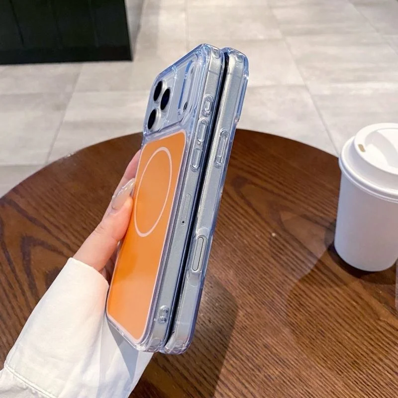 product wholesale oem matte magnetic mobile phone case for iphone 17 pro max 17 air wireless charging clear soft border shockproof cover-7