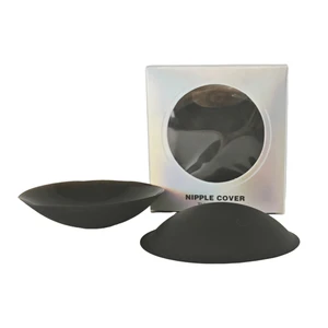 Reusable Self-adhesive Medical Grade Silicone Black Breast Petals Waterproof Invisible Ultra Thin Shape Nipple Cover Women