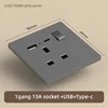 1gang+13A Socket +USB+Type-C