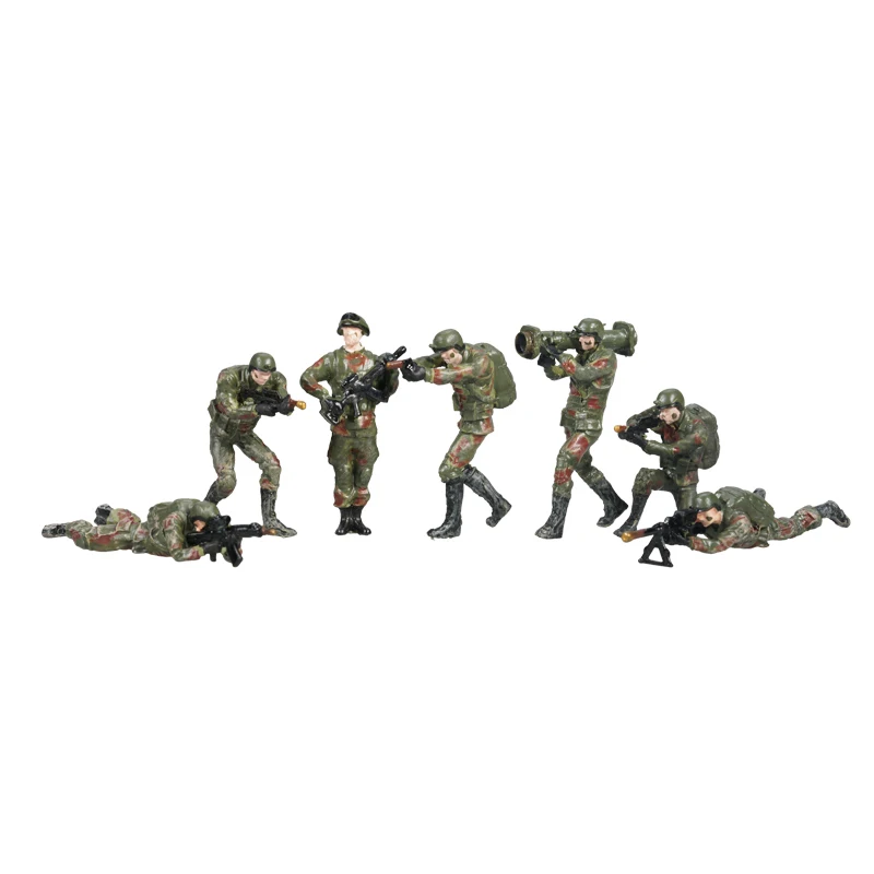 Оптовая продажа, масштаб 1/64, военная модель автомобиля, сцена, мини-солдат, игрушка, миниатюрная фигурка из смолы