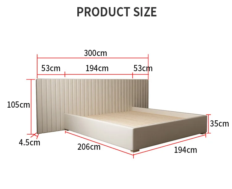 Modern Luxury Bedroom Furniture Highquality Leather Italian Minimalist