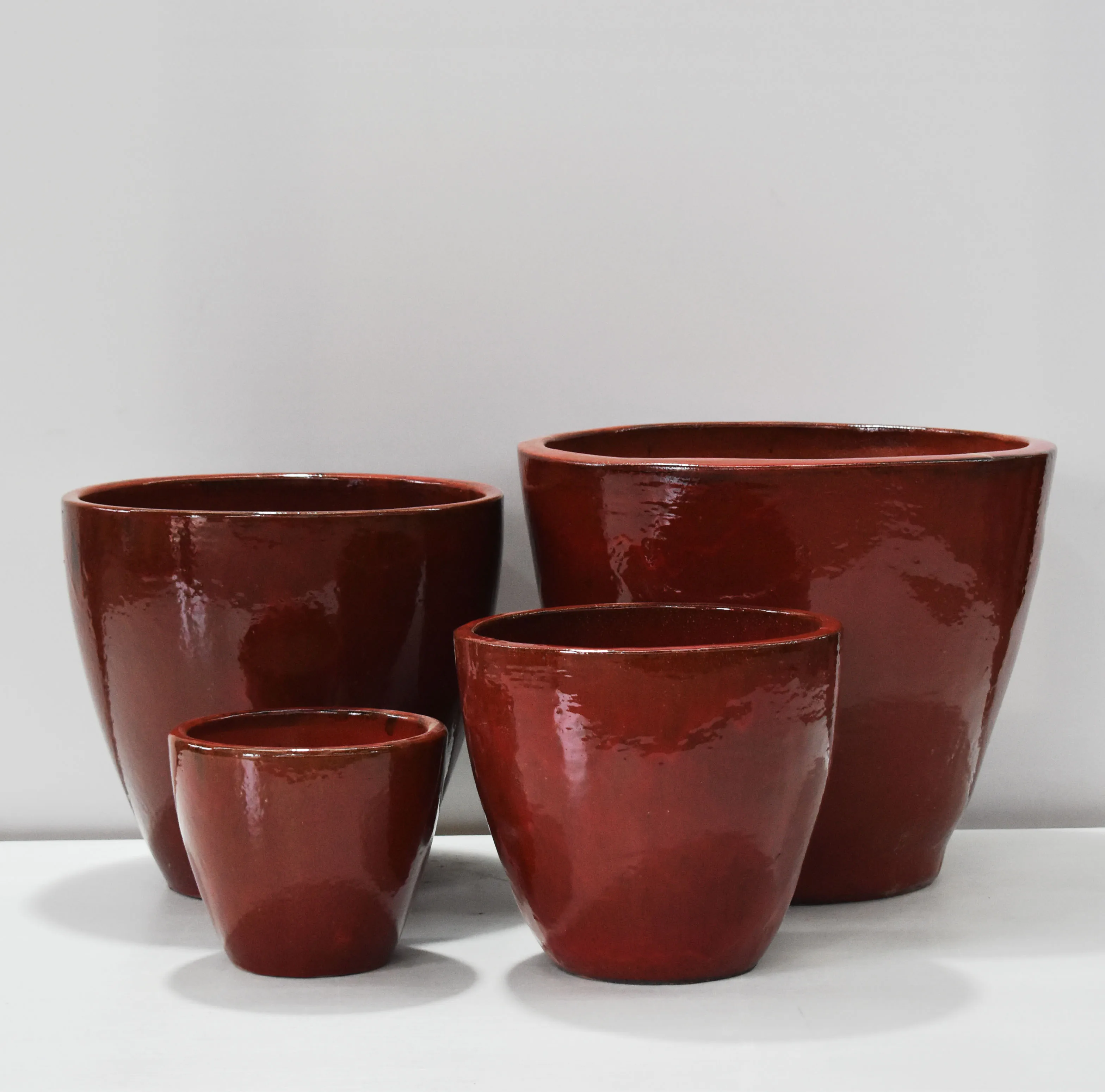 outdoor glazed pottery - home garden flowers planters - pot bowl