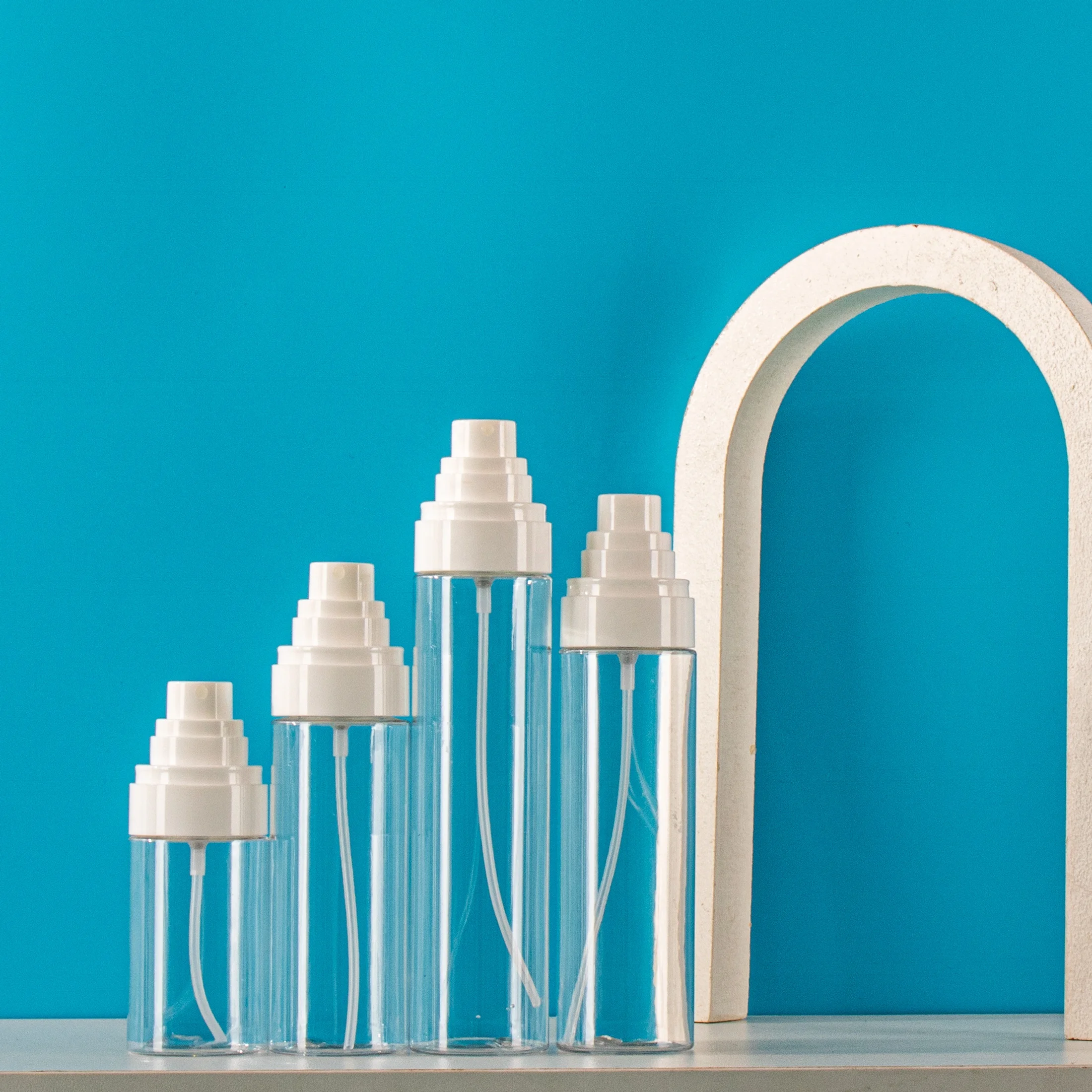 Wholesale 50ml 80ml 100ml 120ml 150ml Pet  Plastic Pump Empty Mist Spray  Bottle