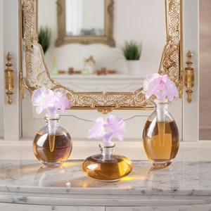 Cute Refillable Round Sale Wholesale Dubai Gift Set Packaging Gold Plating Overgild Glass Empty Perfume Bottle