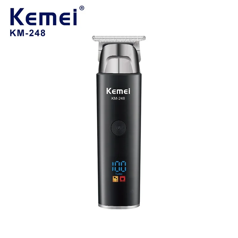 ماكينة تشذيب الشعر اللاسلكية KEMEI km-248، ماكينة حلاقة قابلة لإعادة الشحن للرجال