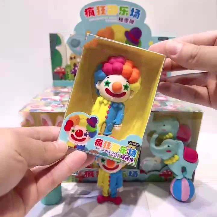 Saudodo Снова в школу мини-цирковая труппа Забавный Клоун Настольный ластик для студентов