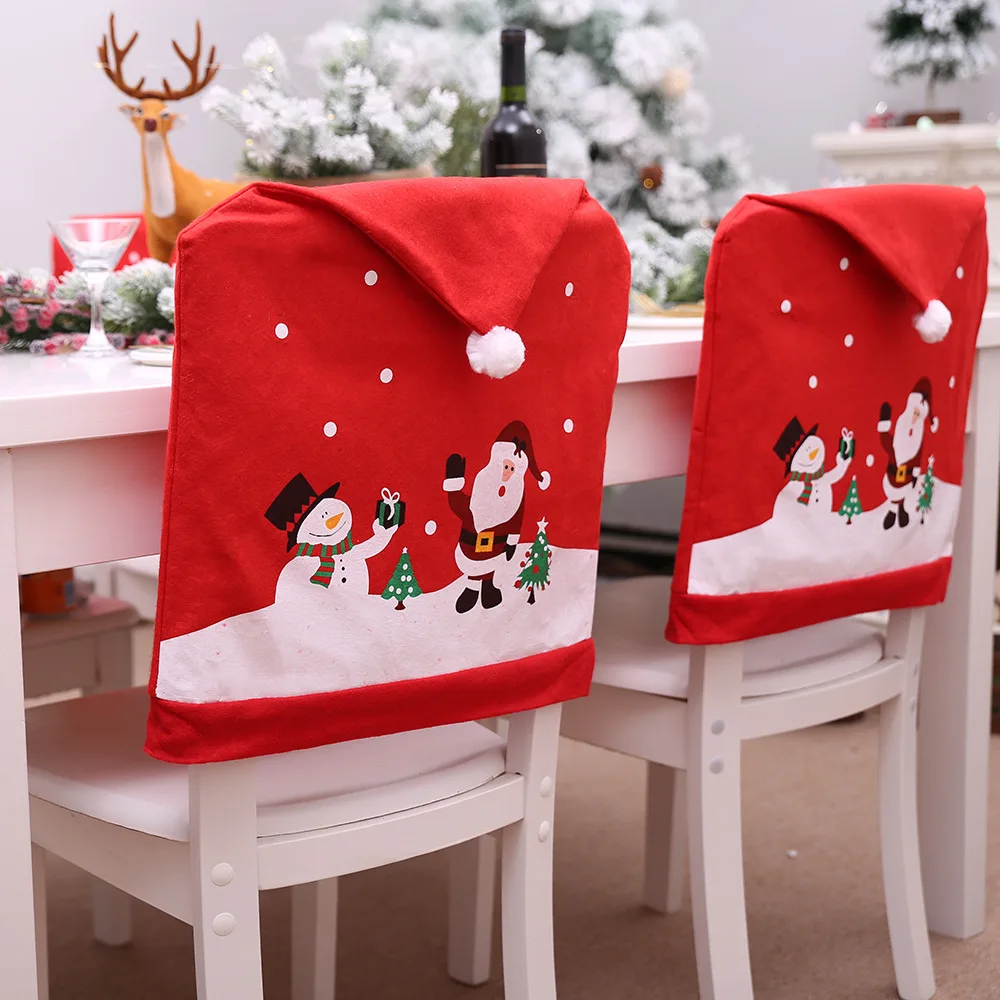 Christmas Chair Covers Santa Hat Chair Covers Elegant Holiday Home Decor Christmas Table Decor Christmas Chair Covers
