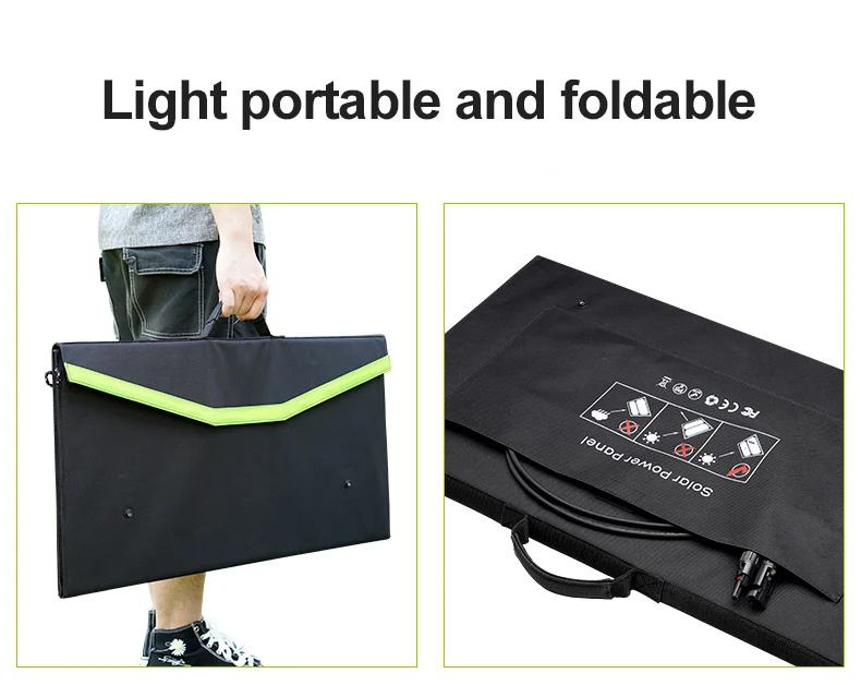 200W Fabric Sunpower Portable Folding Solar Panels Waterproof 4.5kg