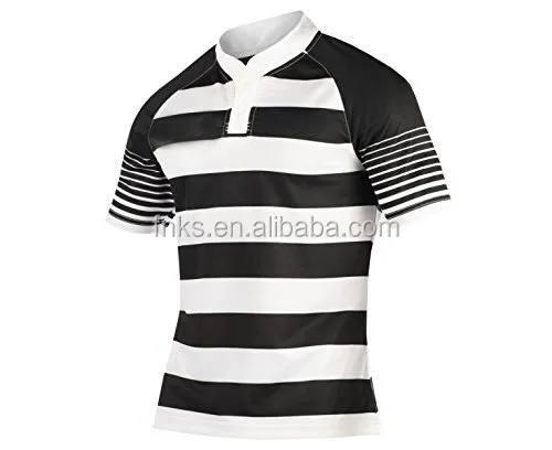 100% Polyester Sublimated All Blacks Colors Striped Rugby Jerseys,Rugby Shirts