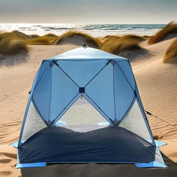 Wholesale 3-4 Person Pop-Up Beach Shelter Tent HUB Sun Block Tent