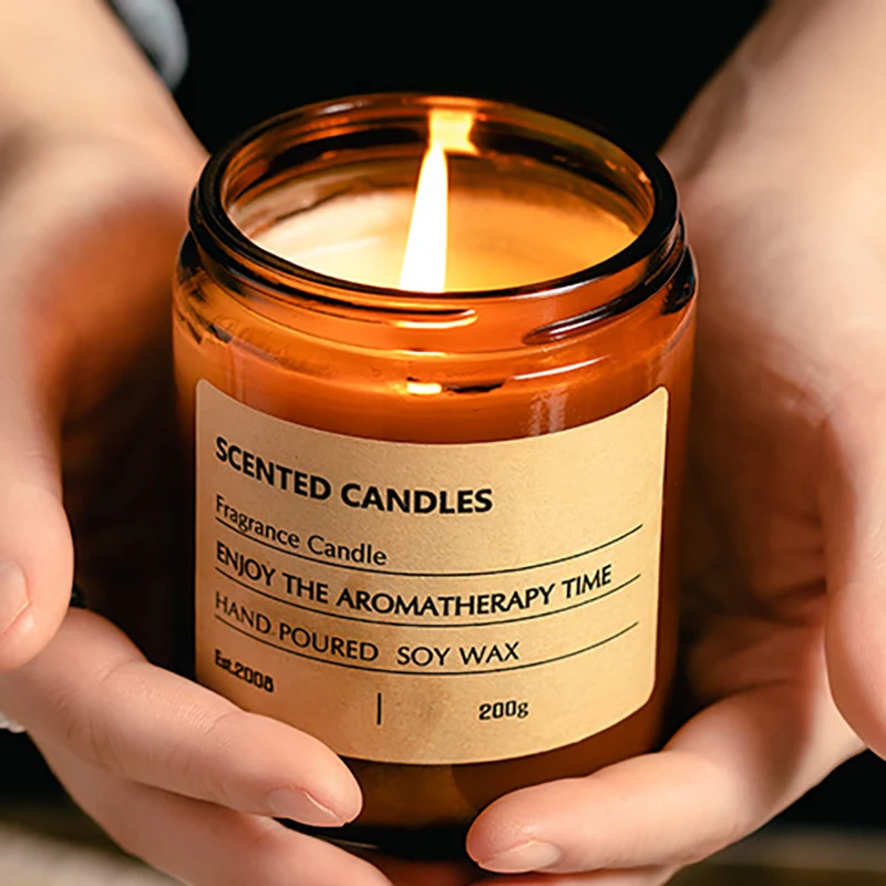 Luxury Morden Candle Jars Glass With Box Packaging Wholesale Glass Jar