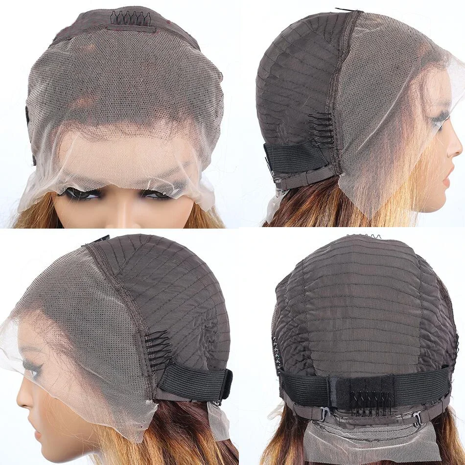 Highlight echt haar bob pruik lace front stijl braziliaans haar_voghion.com