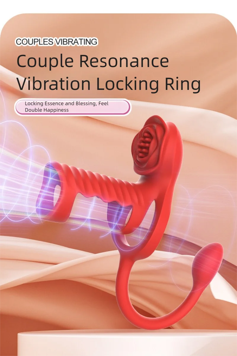 Rose Fine Ring Vibrator für Männer – Sexspielzeug für Paare zur klitoralen Stimulation und für mehr Lust beim Masturbieren_voghion.com