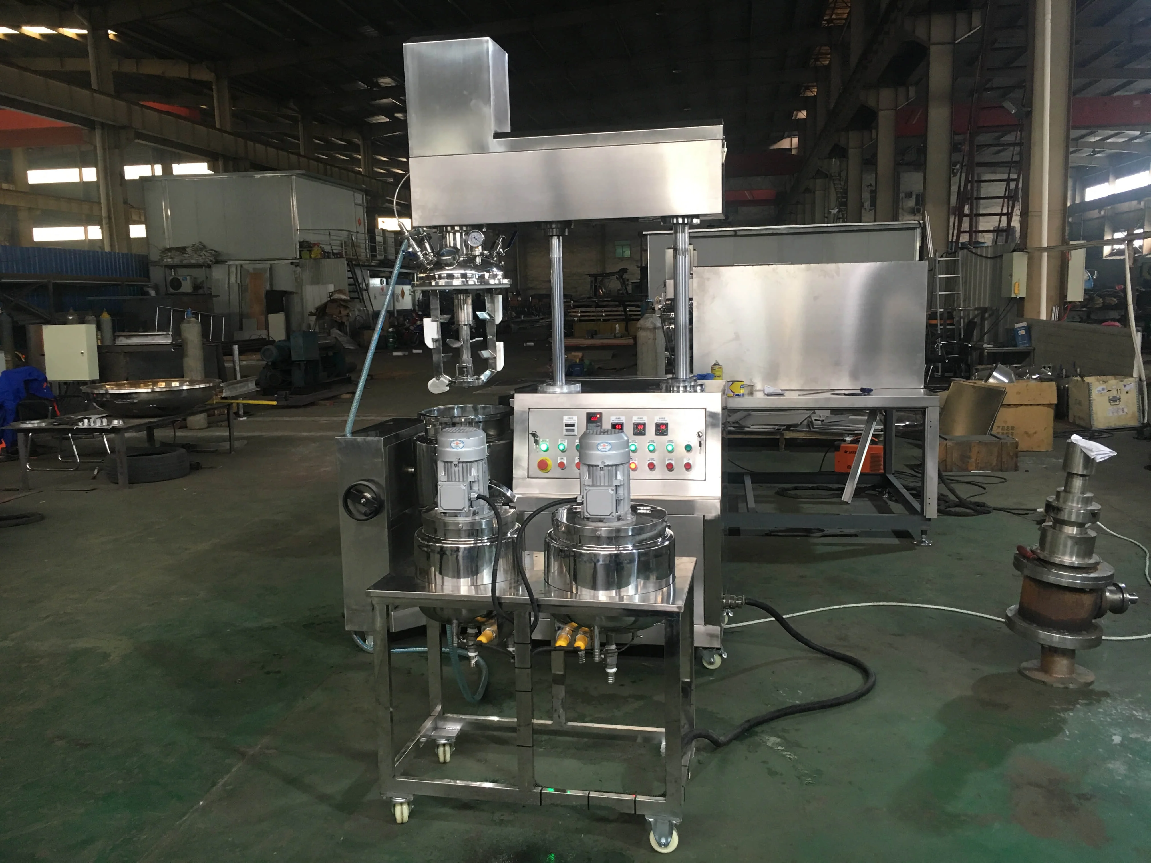 Mixing Liquid Heating Agitator Homogenizing Mixer Cosmetic Equipment Chemical Cream Making Machine
