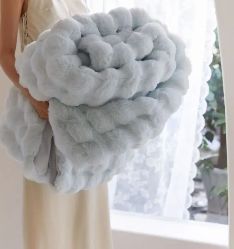 High Quality Faux Fur Throw Blanket Unhide Blanket Christmas Gifts For