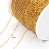 2mm wide, 0.3mm diameter circular chain gold