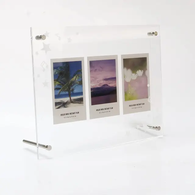 CUSTOM Acrylic suitable Instax frame, Polaroid frame, desktop/shelf display