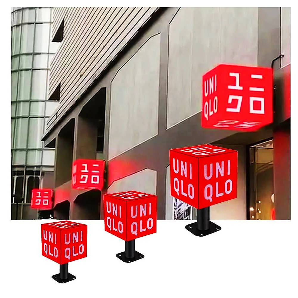 Screen Faces Led Customized 5 Faces Cube LED Display Wifl Customized HD Rubik's Cube LED ...