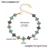 Bracciale Txe533-zircone blu 16,5+ 5cm