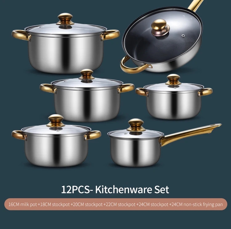 Factory Direct Saucepan Cookware,Sets Stainless Steel Pots And Pans Non ...