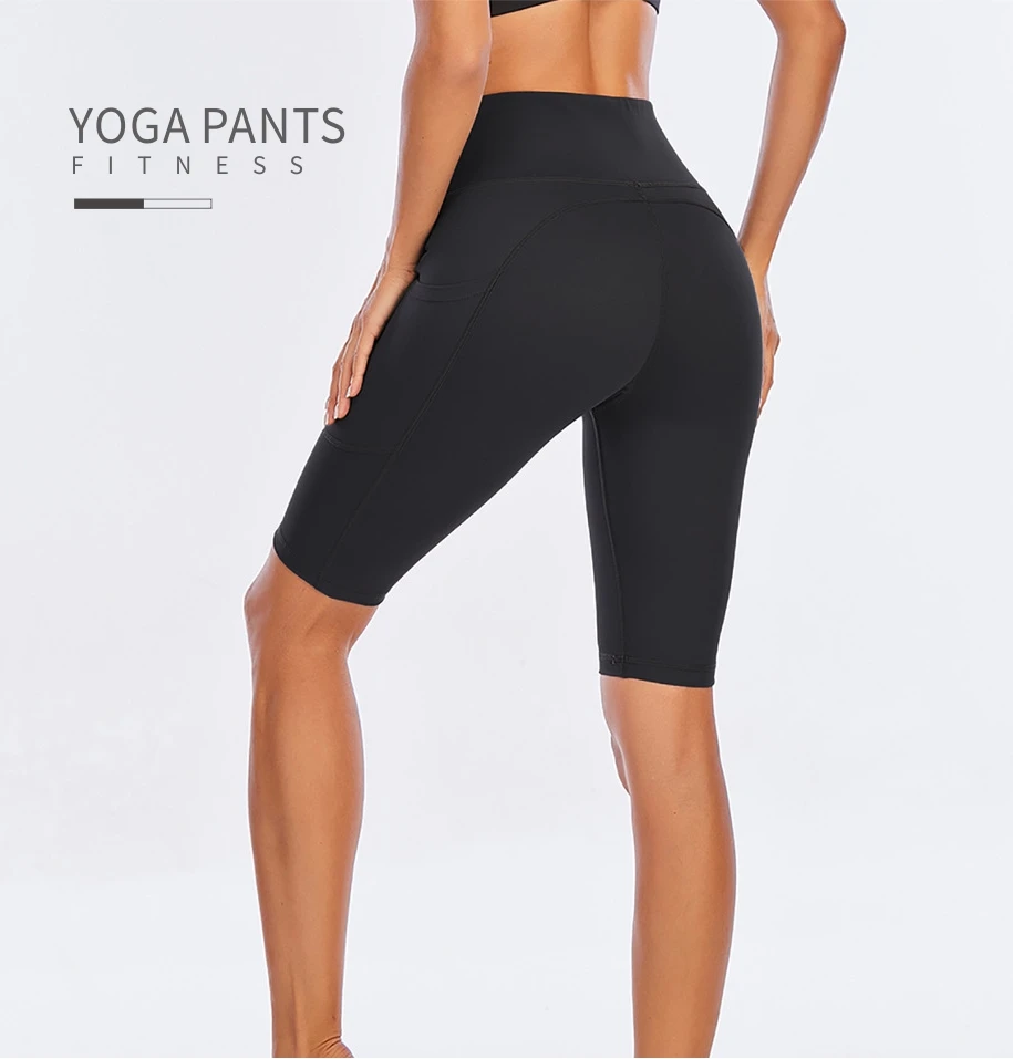 Women's High Waist Biker Shorts With Pockets Tummy Control Workout Gym  Shorts Athletic Running Yoga Shorts Activewear - Buy High Waist Biker Shorts  Women Gym Shorts,Tummy Control Shorts Women Workout Clothes,Running Yoga