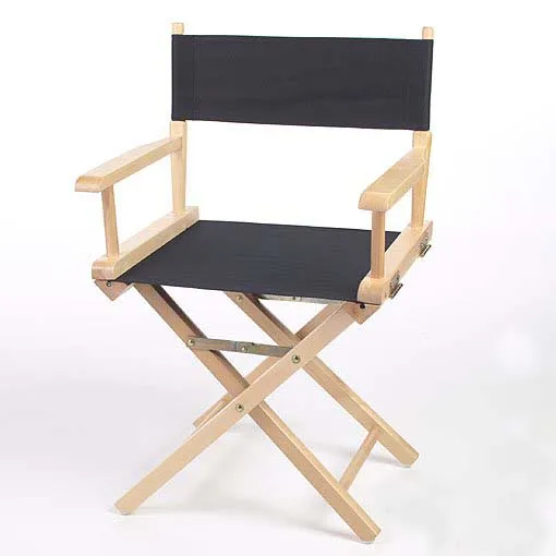 Lightweight Durable Black Wooden Director Chair Custom Logo Professional  Folding Makeup Artist Chair for Bedroom Movies Park