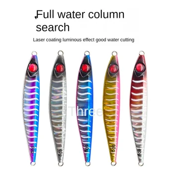 Boat Fishing Lure Iron Plate Bare Metal Jig Long-Distance Sea Fishing Bait 40g 60g 80g Slow Jigging No Hooks Mackerel – Metal Jig – view 3