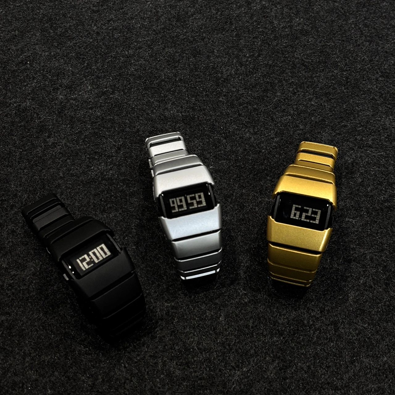 Men's Retro Y2K Block Digital Display Square Watch