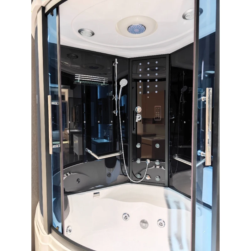 Twoperson Seat Steam Room With Jacuzzi Steam Shower Cabin And Foot