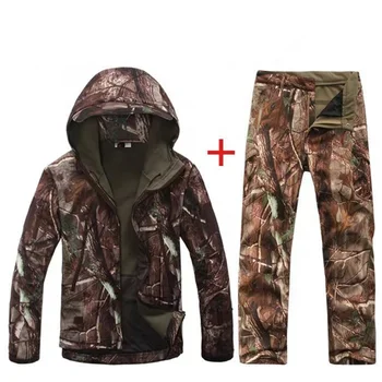 Outdoor Hoodie Soft tree camouflage waterproof Hunting fishing mountaineering Tactical suits tactical Jackets coat suit