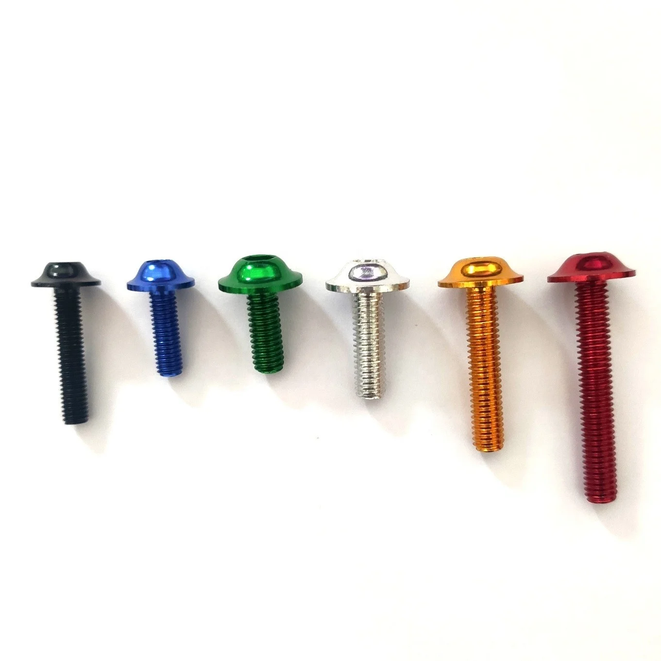 Customized M5 M6 Metric Colorful Button Hexagon Socket Head Anodized Aluminum Screw supplier