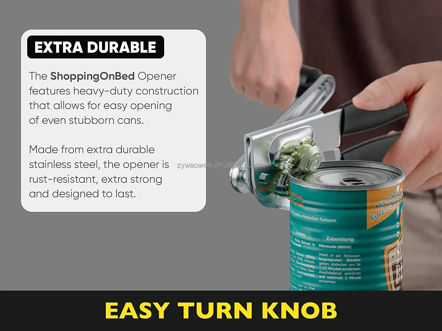 Commercial Can Opener Manual Heavy Duty Easy To Use With Comfortable