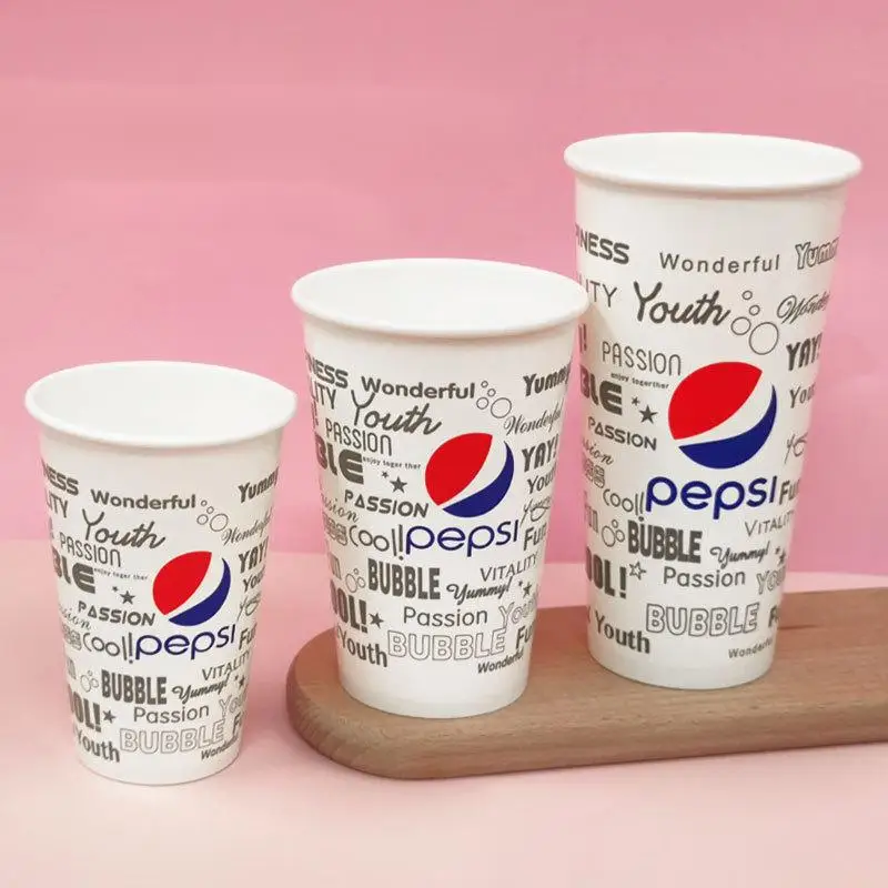 210ml 200 ml Bio Disposable Recycled for Cappuccino Milktea Cold Drinks Cola Cupdrinking Coffee Paper Cups with Lid