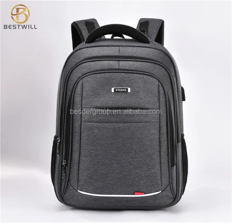 Bestwill Custom Waterproof Mochila Computer Men Business Nylon With Usb