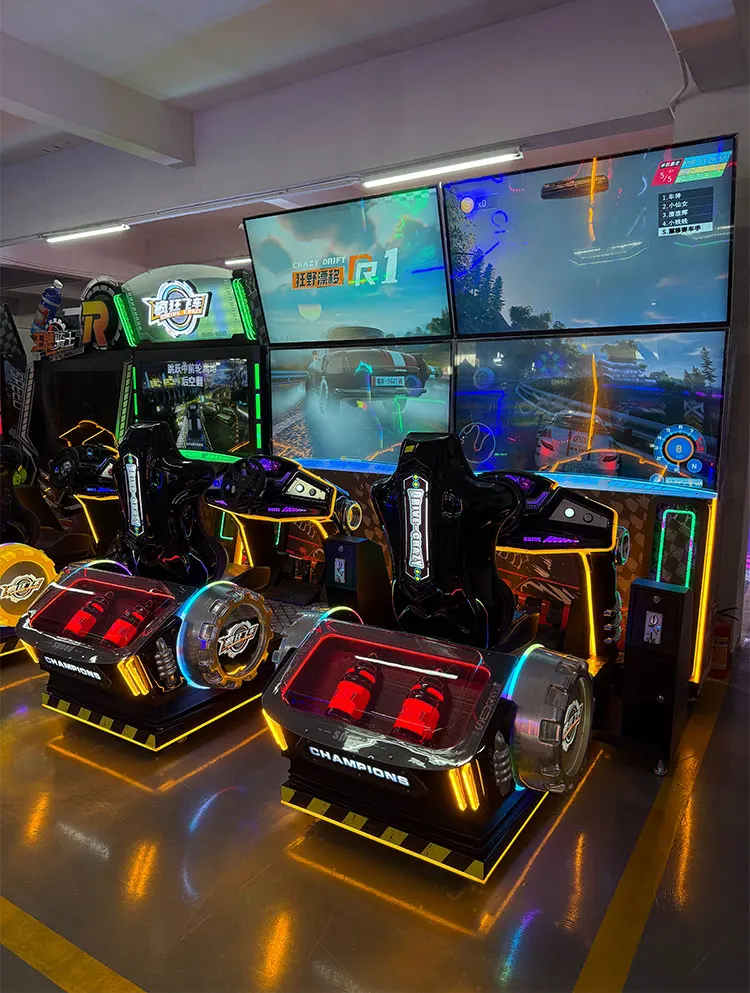 Funpark New Design Coin Operated Arcade Car Racing Game Machine Indoor Amusement Arcade for Game Center manufacture